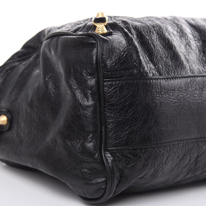 Balenciaga Agneau Giant 12 Gold Hardware Boston Black 8 of 9