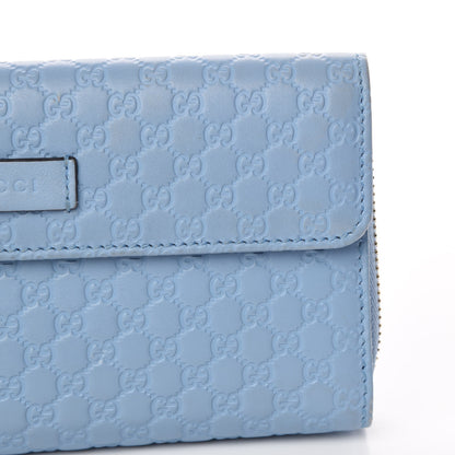 Gucci Soft Microguccissima Continental Zip Wallet Mineral Blue 10 of 10
