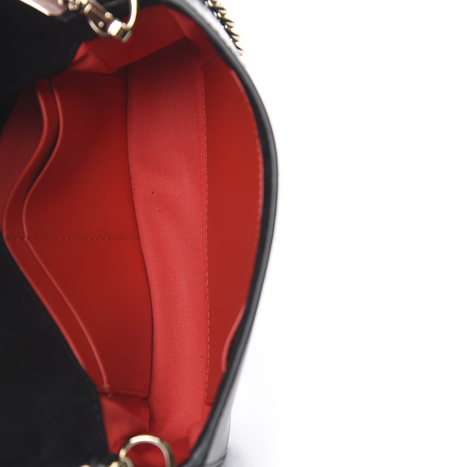 Christian Louboutin Calfskin Spiked Zoompouch Crossbody Black 4 of 12
