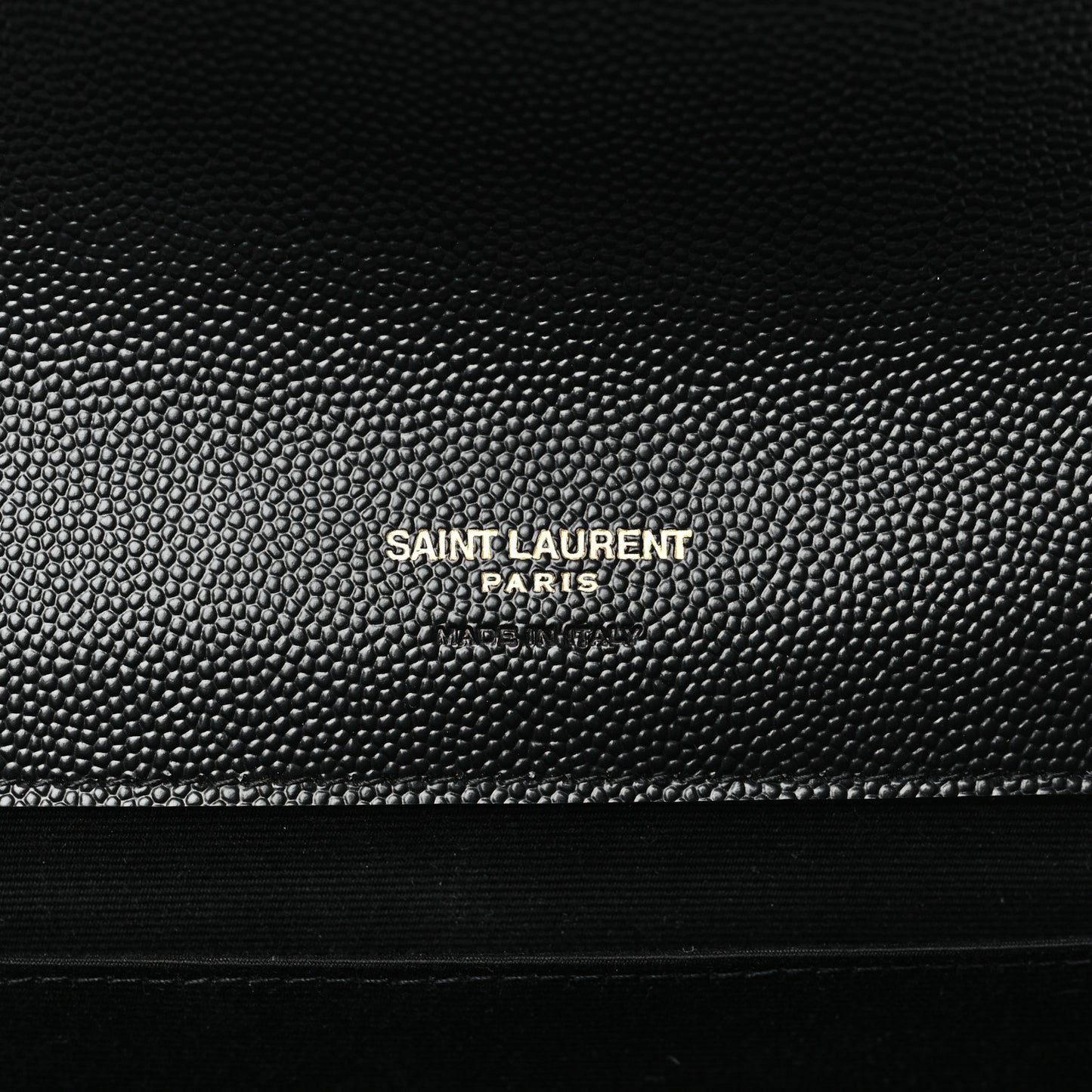 Grain De Poudre Textured Mixed Matelasse Triquilt Monogram Clutch Black