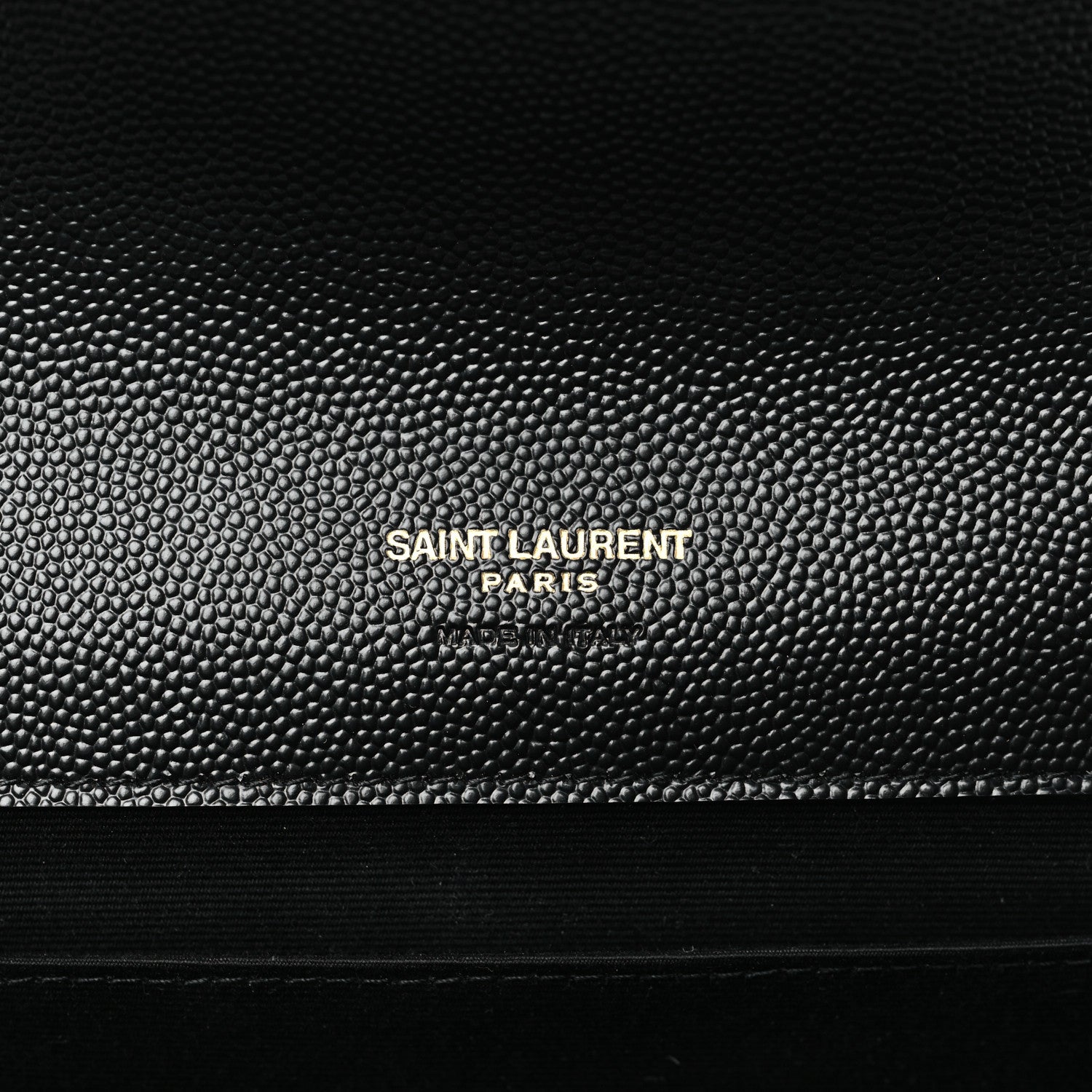 Saint Laurent Grain De Poudre Textured Mixed Matelasse Triquilt Monogram Clutch Black 6 of 10