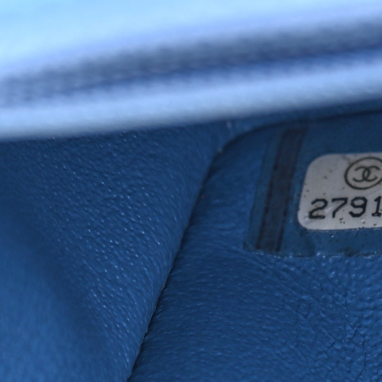 Lambskin Quilted Mini Rectangular Flap Blue