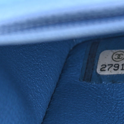 Chanel Lambskin Quilted Mini Rectangular Flap Blue 7 of 11