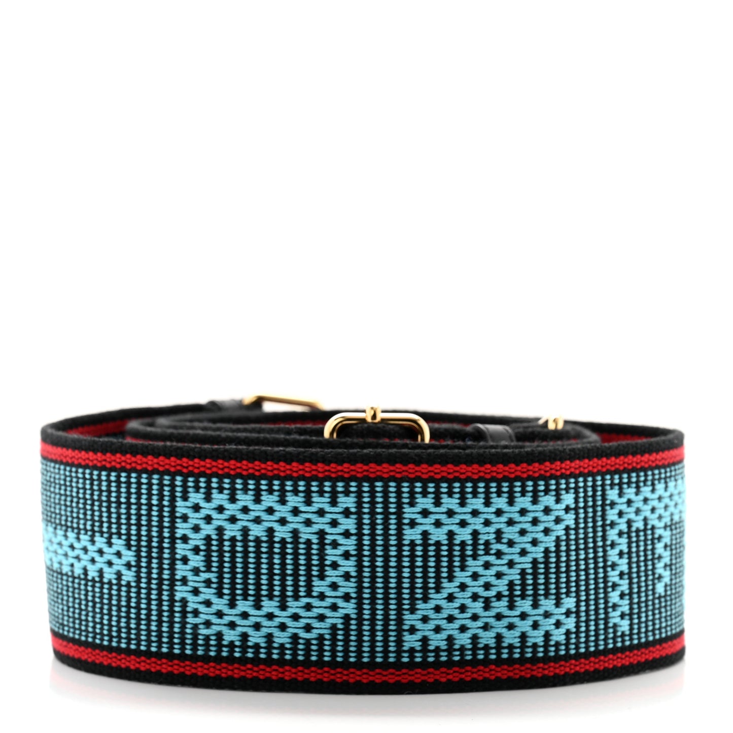 Cannete Ribbon Poly Vitello Century Logo Adjustable Strap You Blue Red