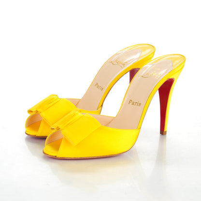 Christian Louboutin Satin Joli Noeud 957 Slides 40.5 Yellow 3 of 6