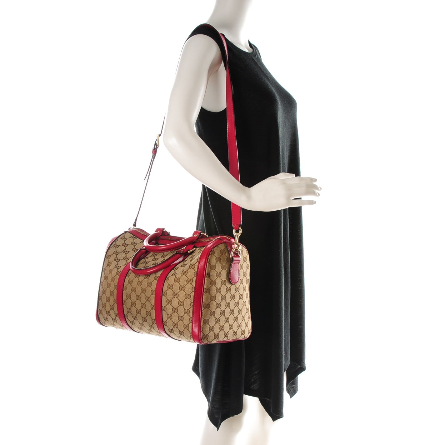 Monogram Medium Joy Boston Beige Red