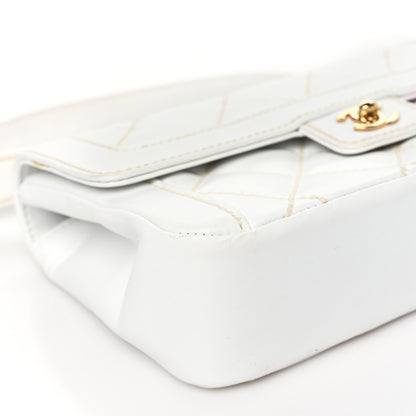 Chanel Calfskin Quilted Wild Stitch Flap White 8 of 12