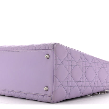 Christian Dior Lambskin Cannage Medium Lady Dior Purple 10 of 10