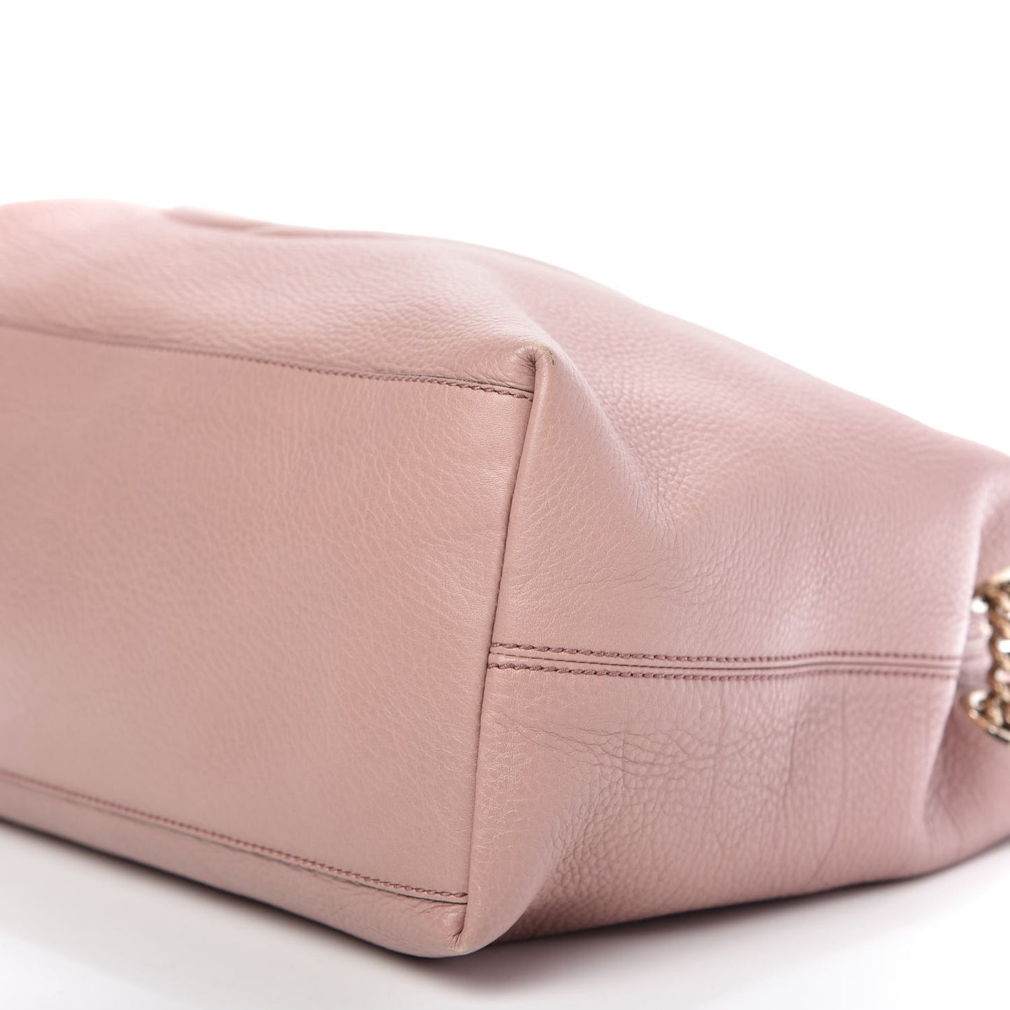 Pebbled Calfskin Medium Soho Chain Shoulder Bag Dark Cipria