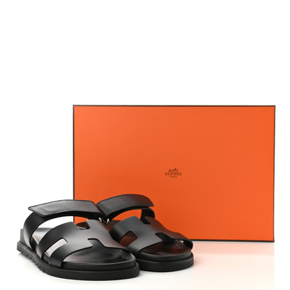 Hermes Calfskin Womens Chypre Sandals 36 Black 9 of 9