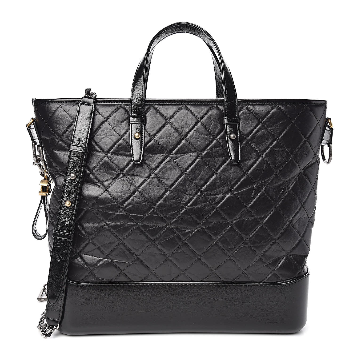 Chanel Calfskin Quilted Large Gabrielle Shopping Tote Black 1 of 11