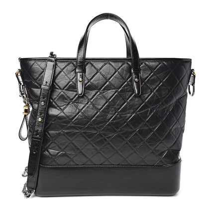 Chanel Calfskin Quilted Large Gabrielle Shopping Tote Black 1 of 11
