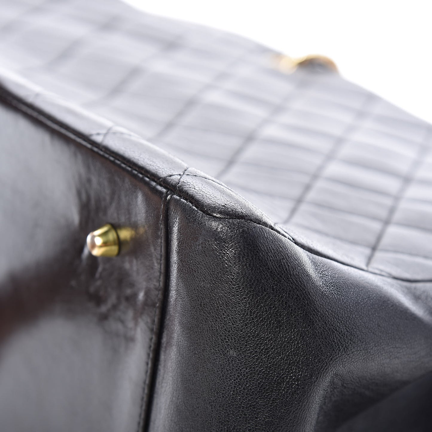 Lambskin Quilted Tote Black