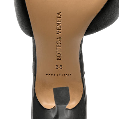 Bottega Veneta Nappa Quilted Rubber Lido Mule Sandals 38 Black 7 of 8