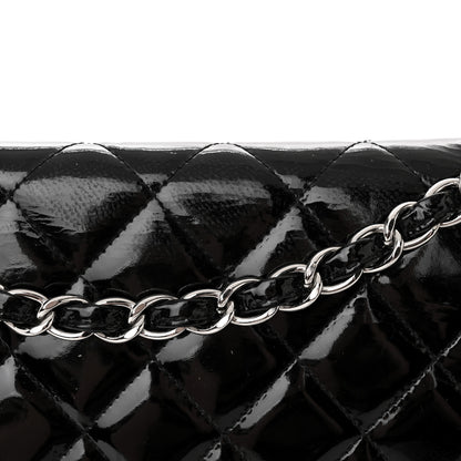 Chanel Patent Quilted Maxi Double Flap Black 16 of 22