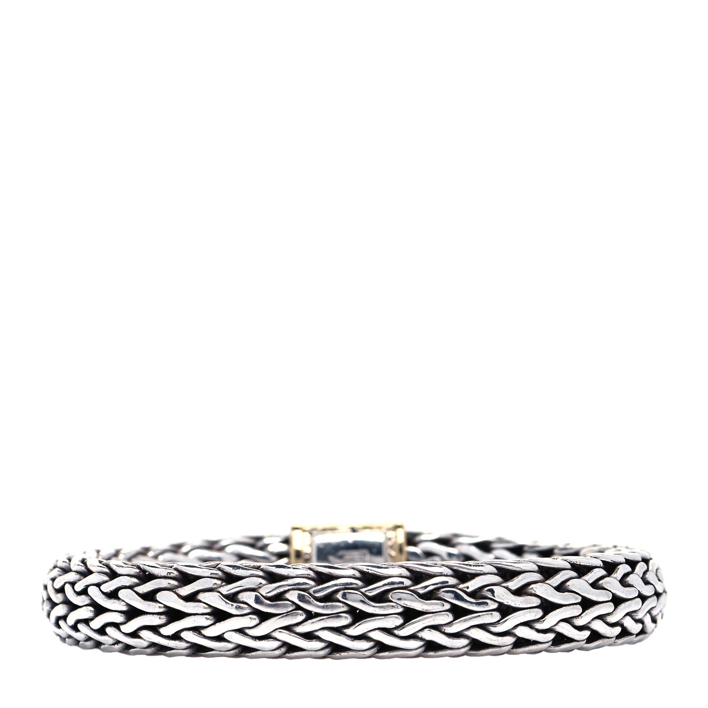 Sterling Silver 14K Yellow Gold 11mm Classic Chain Bracelet S