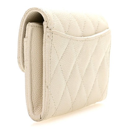 Chanel Caviar Quilted Flap Card Holder Wallet White 5 of 18