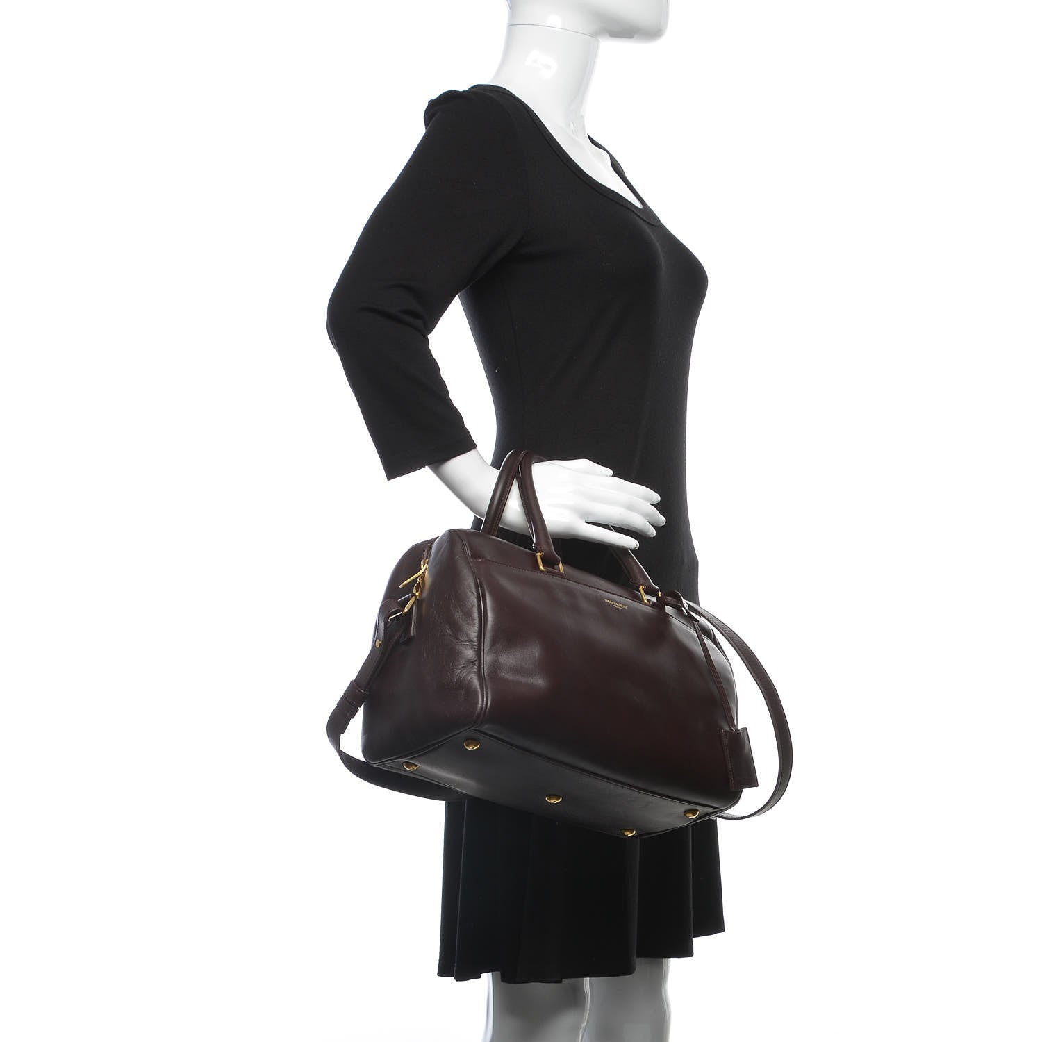 Saint Laurent Calfskin Classic Duffle 6 Bordeaux 3 of 25