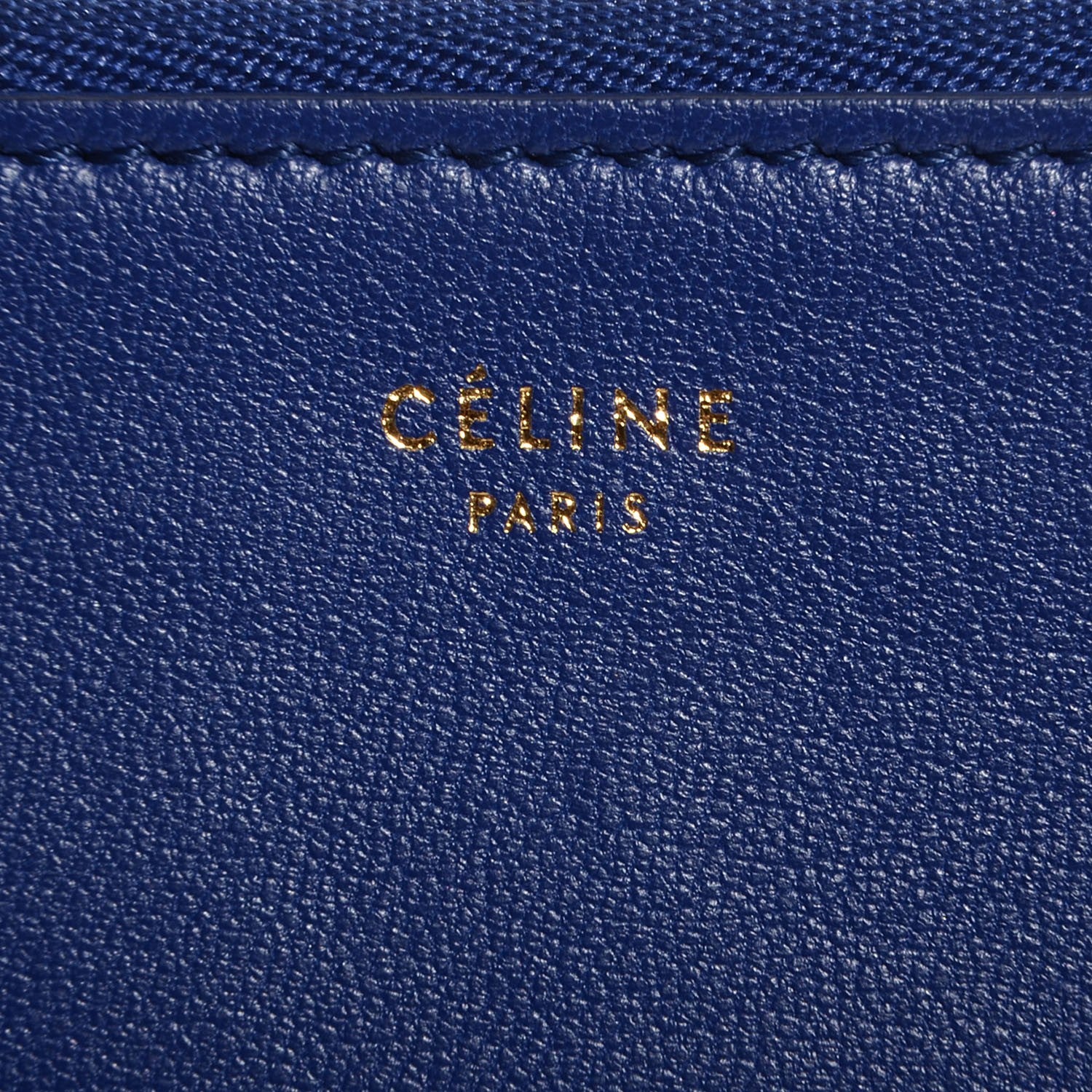 Celine Lambskin Bi-Color Solo Clutch Pouch Indigo Black 8 of 9