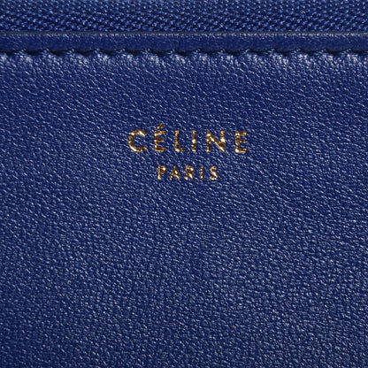 Celine Lambskin Bi-Color Solo Clutch Pouch Indigo Black 8 of 9