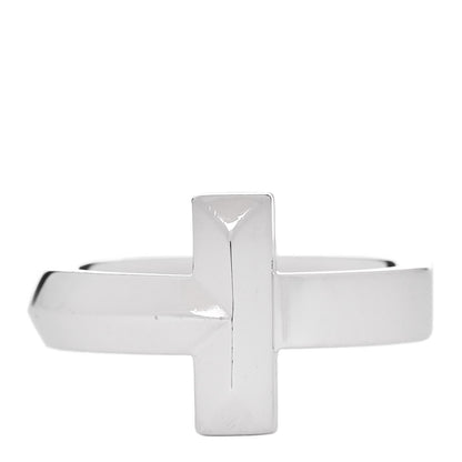 Tiffany 18K White Gold 4.5mm T T1 Wide Ring 57 8 1 of 5