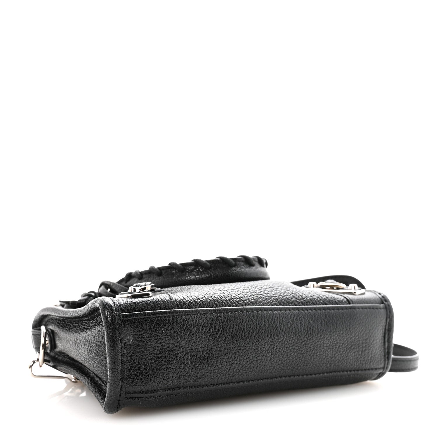 Balenciaga Chevre Silver Metallic Edge Hardware Nano City Black 5 of 10