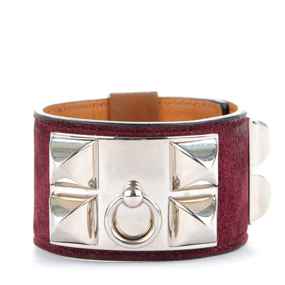 Hermes Taurillon Gaucho Collier de Chien CDC Bracelet Prune 1 of 7
