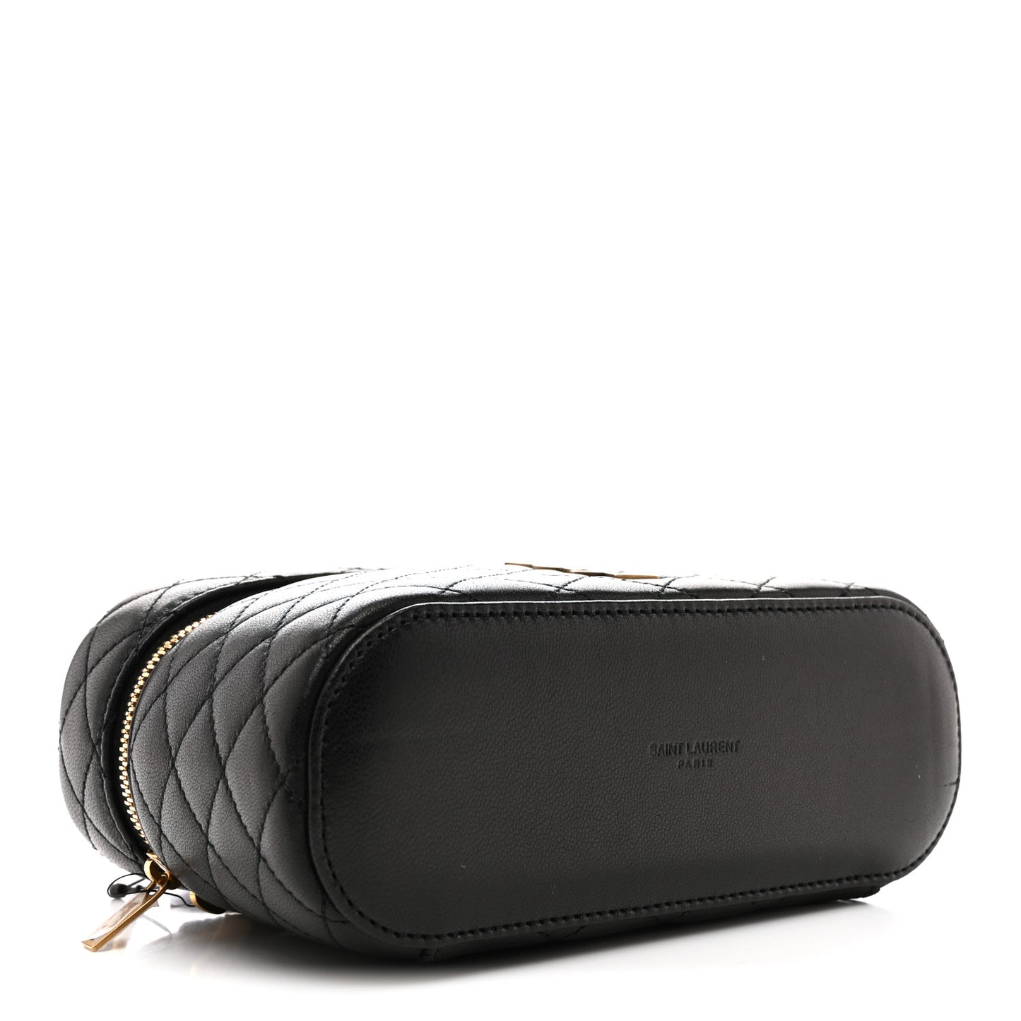Lambskin Quilted Mini Gaby Vanity Case Black