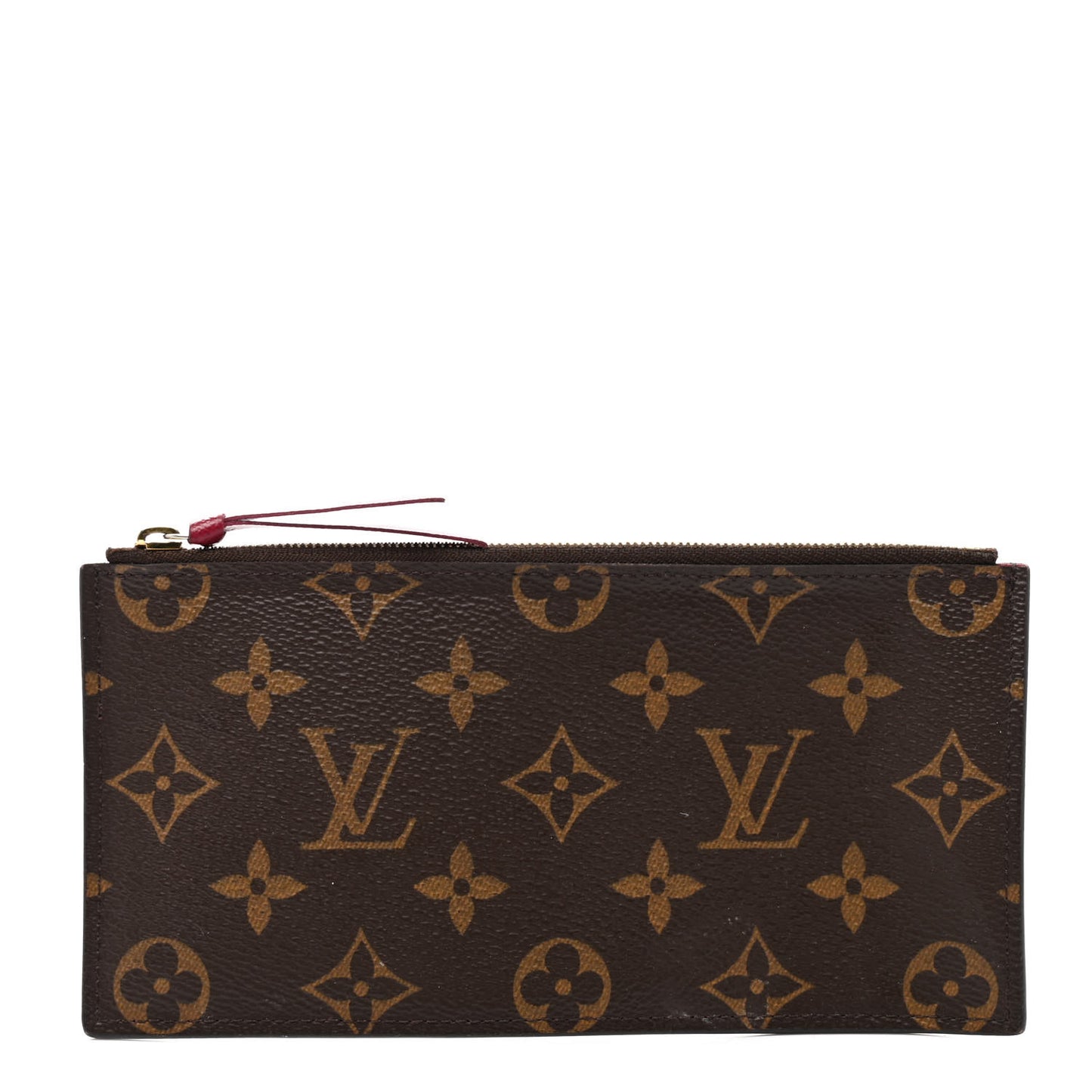 Monogram Felicie Chain Wallet Zippered Insert Fuchsia
