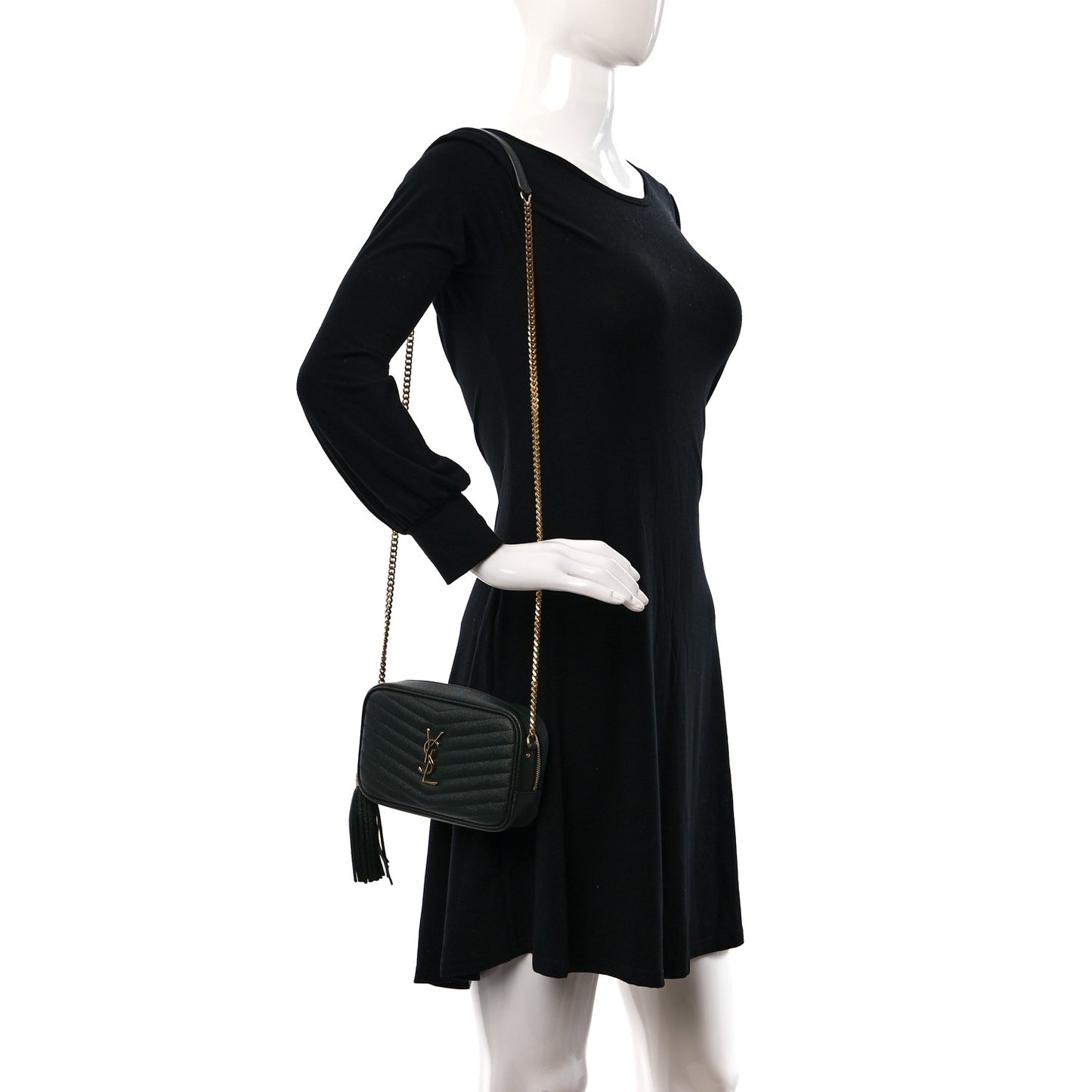 Grain De Poudre Matelasse Monogram Mini Lou Camera Bag New Vert Fonce