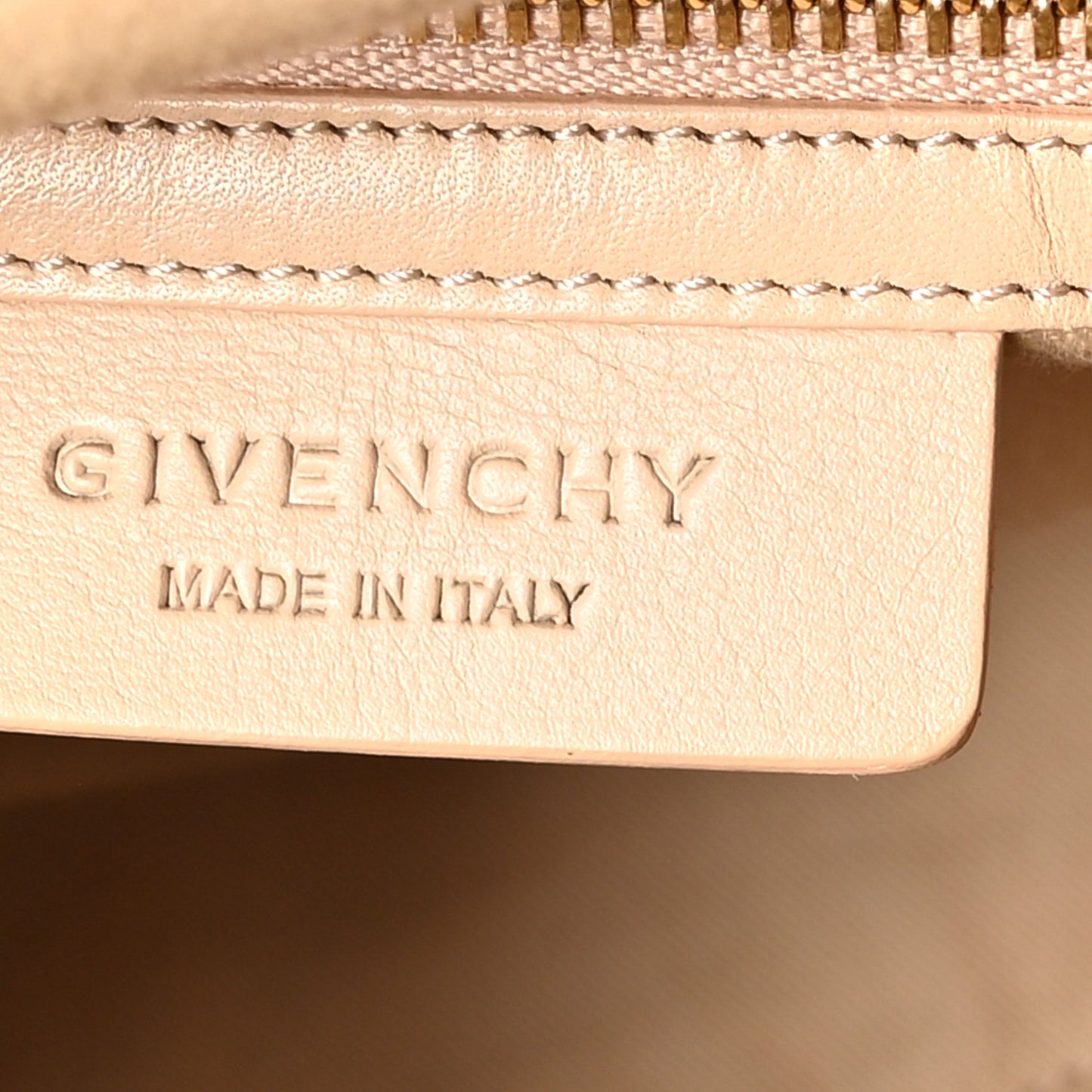Grained Calfskin Small Antigona Light Beige