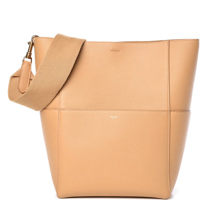 Celine Soft Grained Calfskin Sangle Bucket Bag Cumin 1 of 9