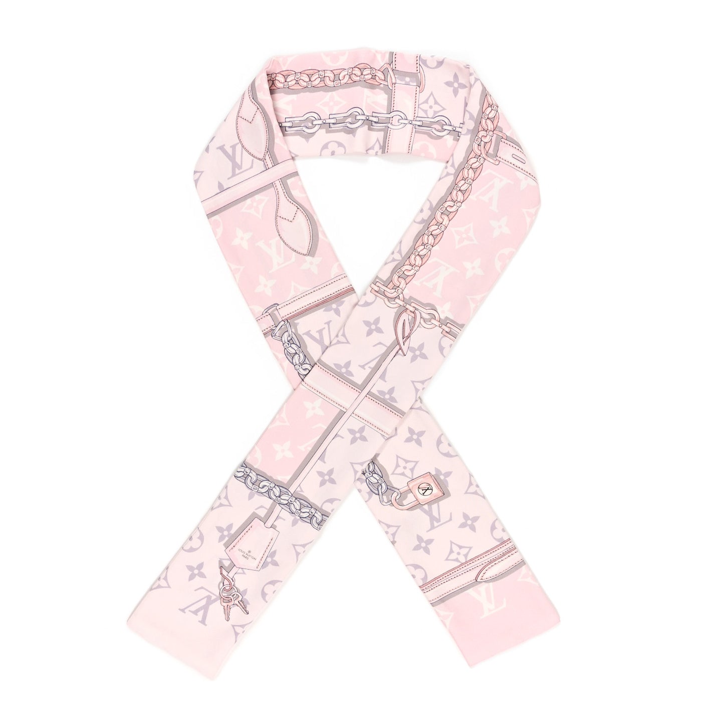 Silk Monogram Confidential Bandeau Light Pink