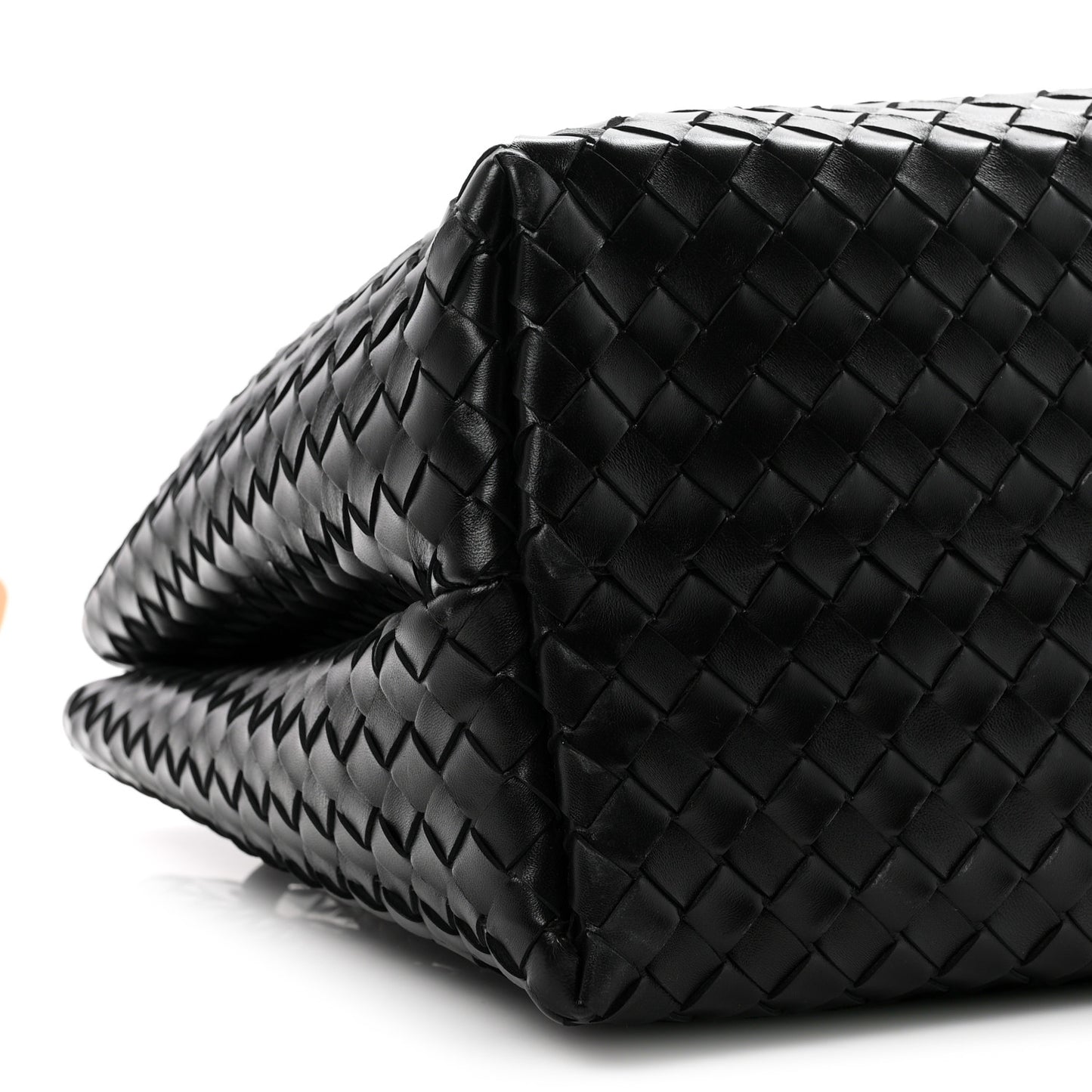 Nappa Intrecciato Large Andiamo Shoulder Bag Black