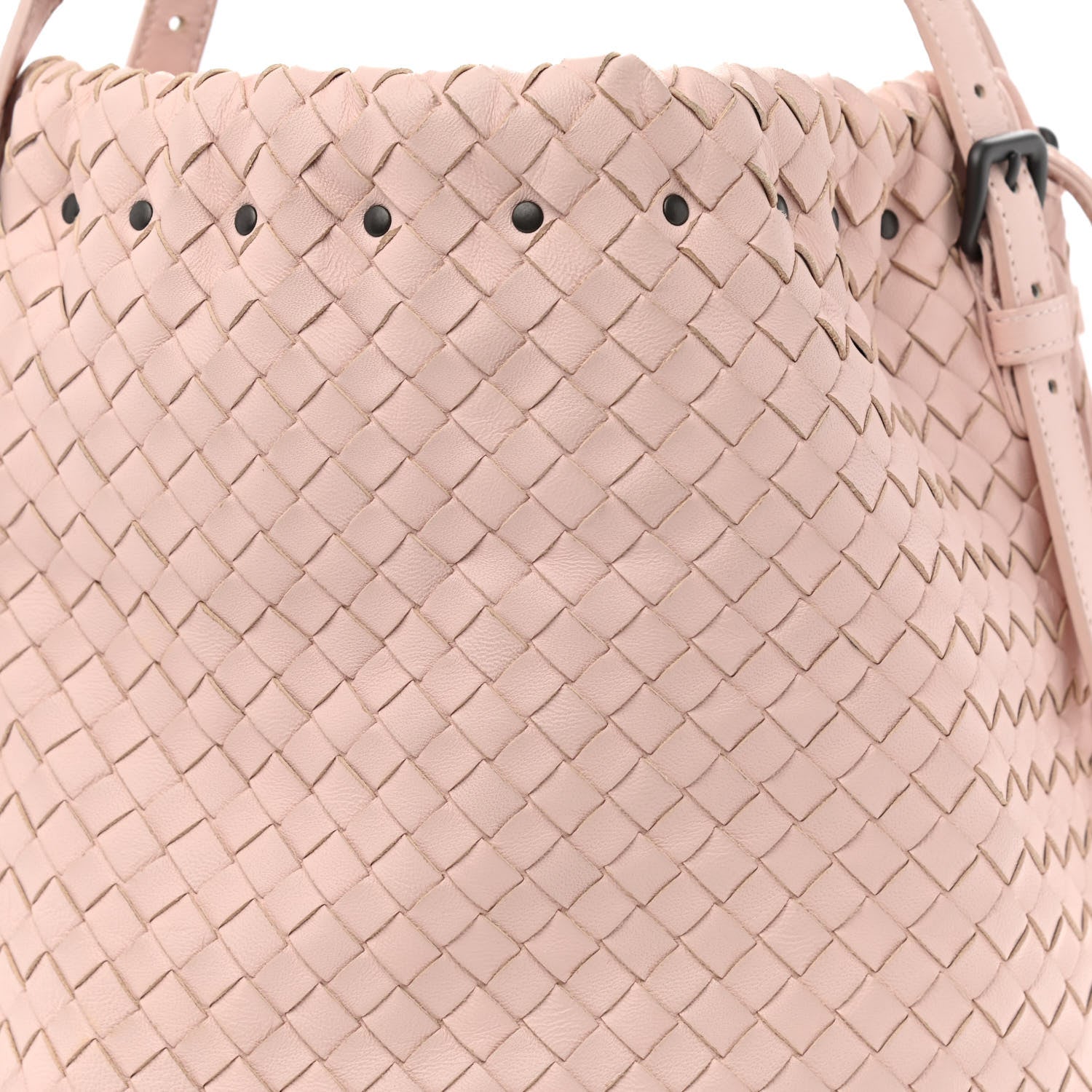 Bottega Veneta Nappa Intrecciato Drawstring Tassel Bucket Pink 14 of 23