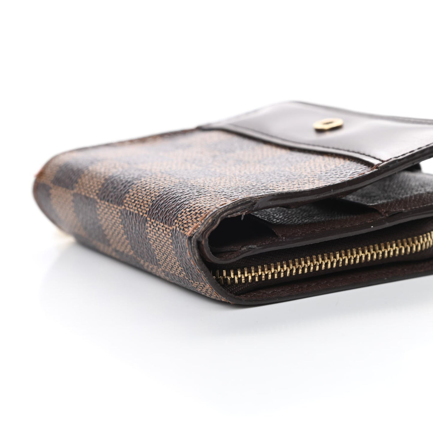 Damier Ebene Zippe Zipped Compact Wallet