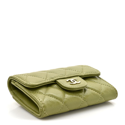 Chanel Caviar Quilted Flap Card Holder Wallet Khaki 4 of 8