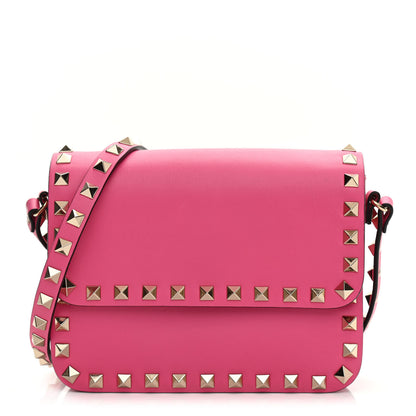 Valentino Garavani Vitello Rockstud Flap Crossbody Bag Peony 1 of 11
