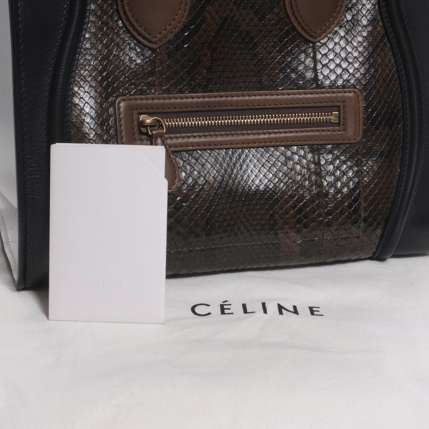 Python Mini Tri-Color Luggage Green
