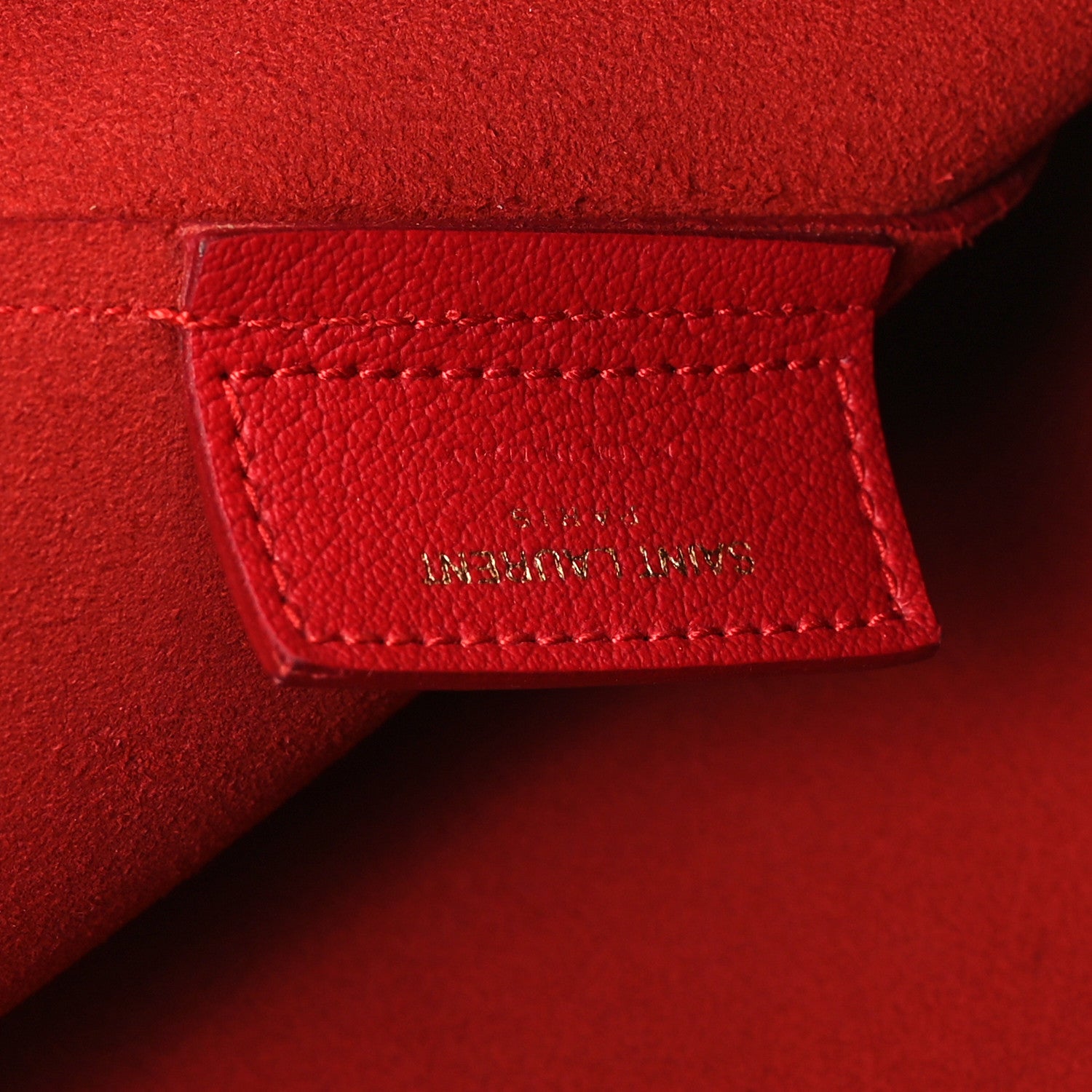 Saint Laurent Calfskin Large Shopping Tote Red 7 of 18