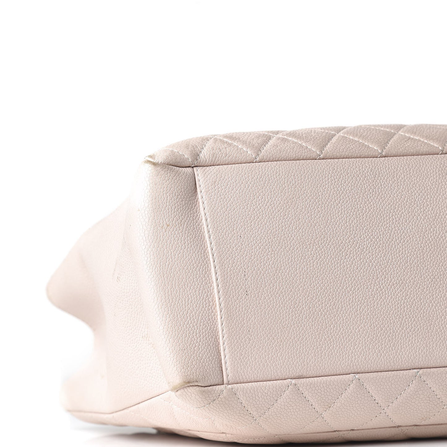 Caviar Quilted Grand Shopping Tote GST Beige Clair