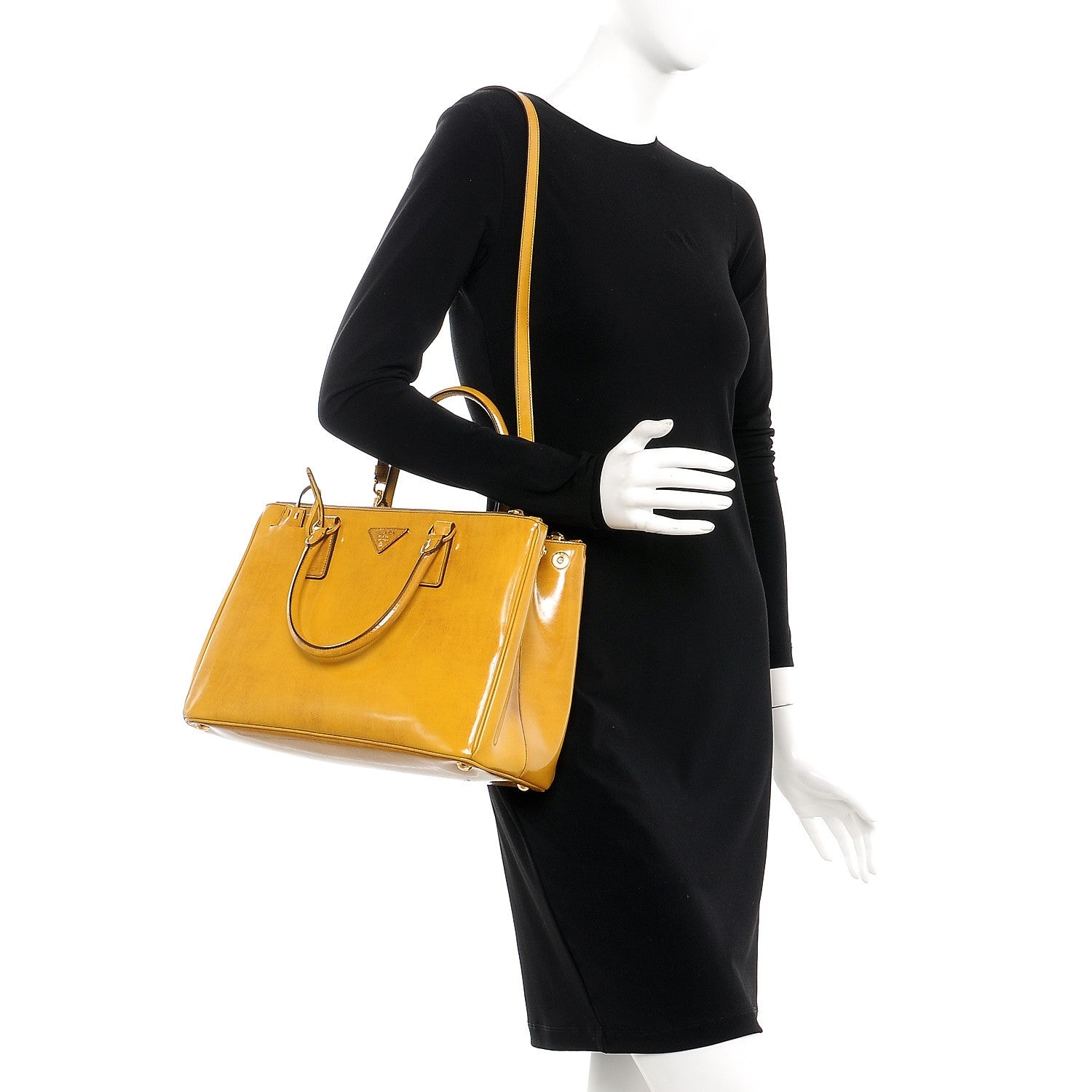 Prada Spazzolato Medium Double Zip Tote Sole Fume 3 of 13