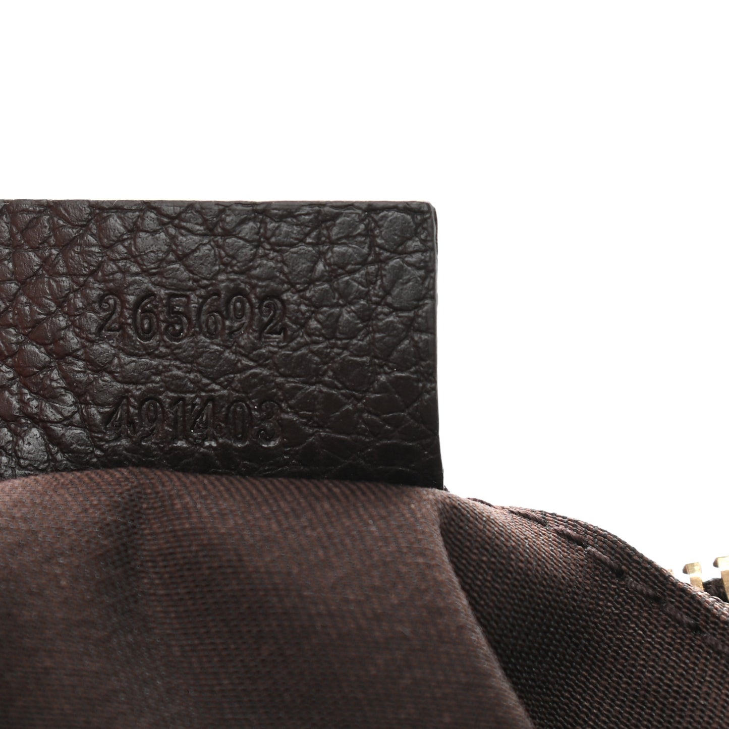 Crystal Monogram D Ring Gold Hobo Brown