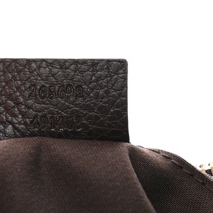 Gucci Crystal Monogram D Ring Gold Hobo Brown 7 of 9