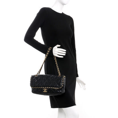 Chanel Calfskin Quilted Medium Chain Me Flap Black 2 of 8