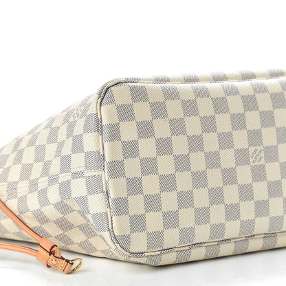 Louis Vuitton Damier Azur Neo Neverfull MM Rose Ballerine 6 of 20