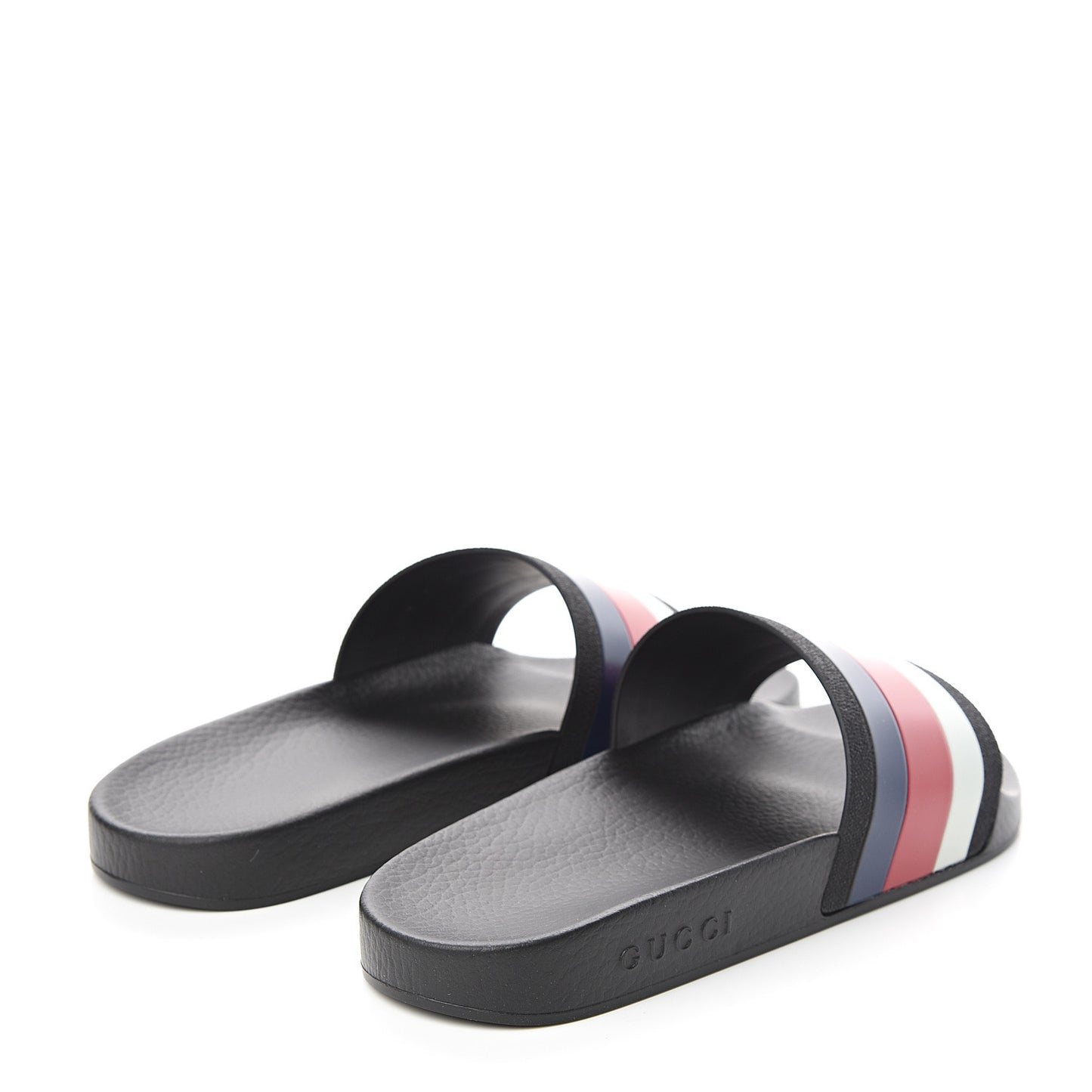 Rubber Web Mens Pool Slide Sandals 9 Black Mystic White Hibiscus Red Marine