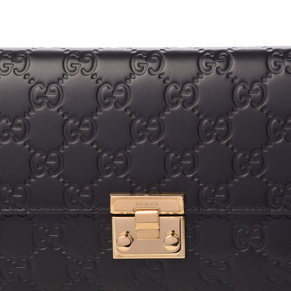 Gucci Guccissima Padlock Clutch Black 8 of 10