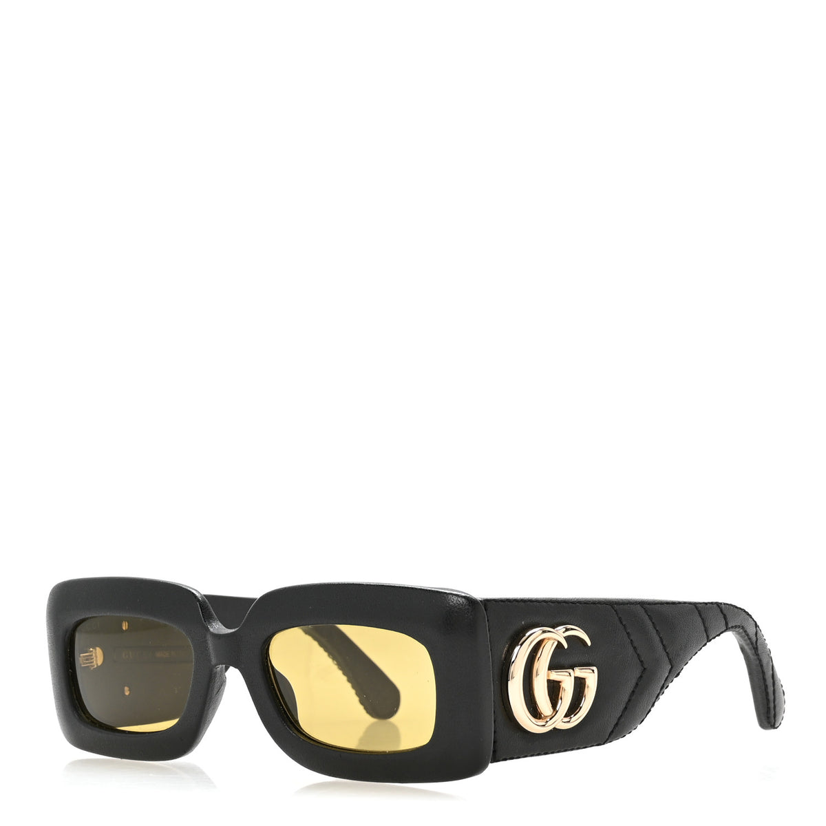 Calfskin Frame GG Marmont Logo Sunglasses GG0816S Black