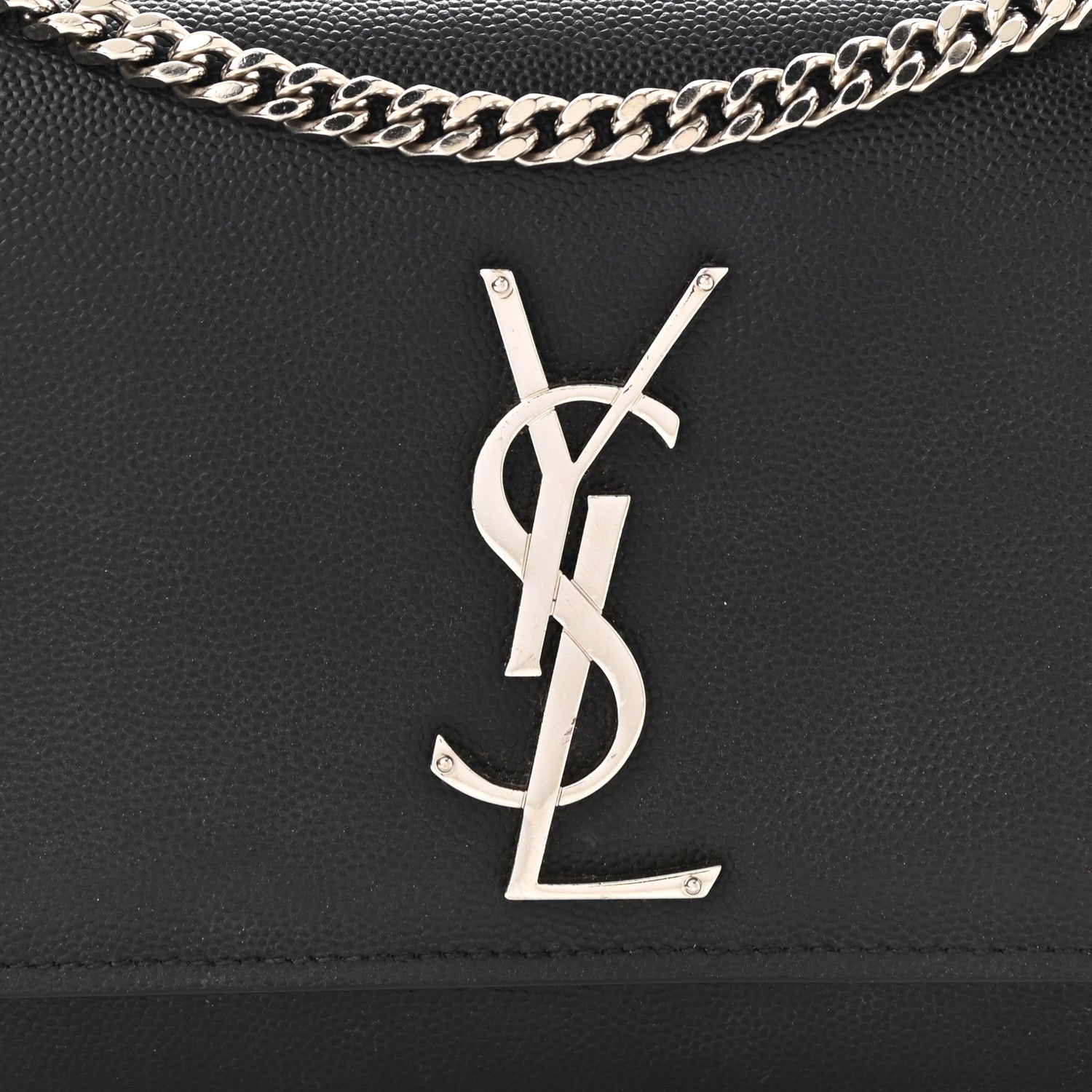Saint Laurent Grain De Poudre Small Monogram Kate Satchel Black 8 of 10